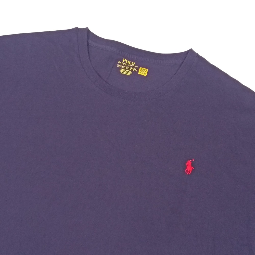 Polo Ralph Lauren Mens 4XB Navy Blue Red Pony Logo Short Sleeve Crewneck T-Shirt